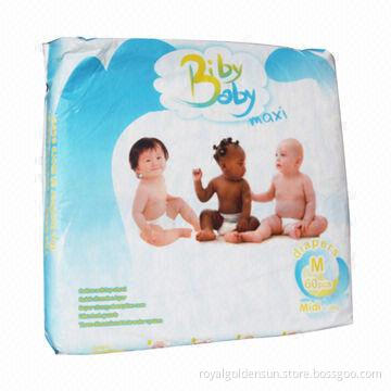 Baby diapers with very soft top sheet and pretty good absorption, exporting all around the world